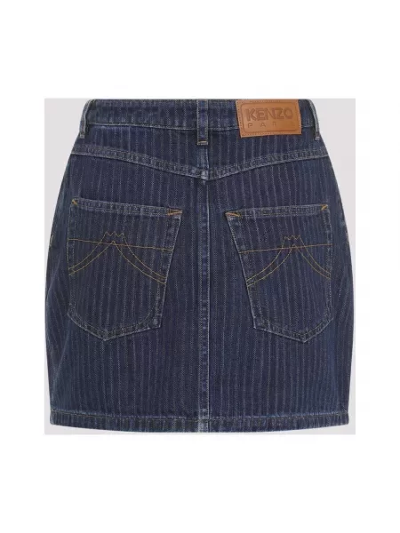 Kenzo spódnica jeansowa Mini Skirt Stripped Jacquard mini ołówkowa niebieski