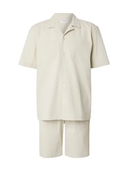 Lindbergh Komplektas: marškiniai ir sportiniai šortai Smėlio Regular Fit pilka
