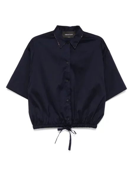 Cămașă Fabiana Filippi cu mâneci scurte scurtă albastru