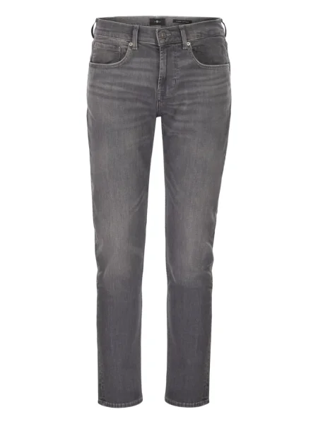 Blugi 7 For All Mankind cu 5 buzunare gri