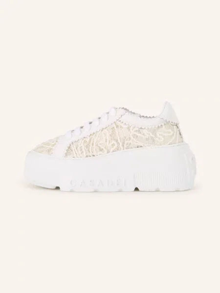 Casadei Sneakersy Na Platformie Nexus weiss białe