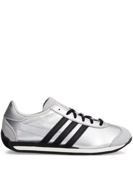 Ριγέ sneakers Adidas Stan Smith σουέντ μαύρο
