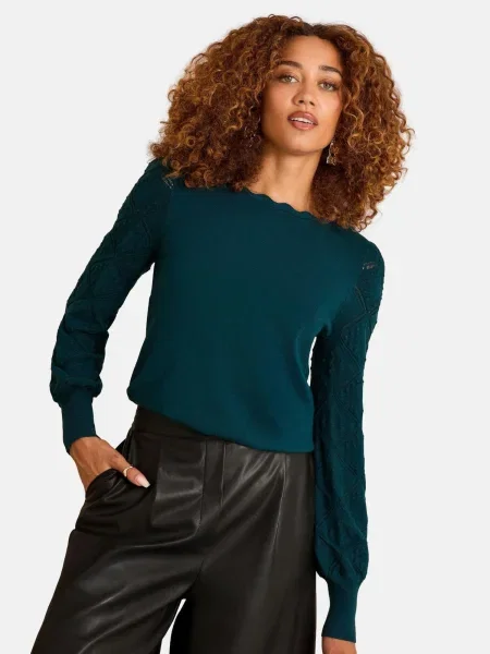 Love & roses Pulover închis verde