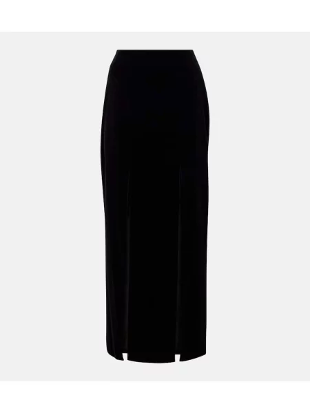 Fusta maxi Nina Ricci de catifea negru