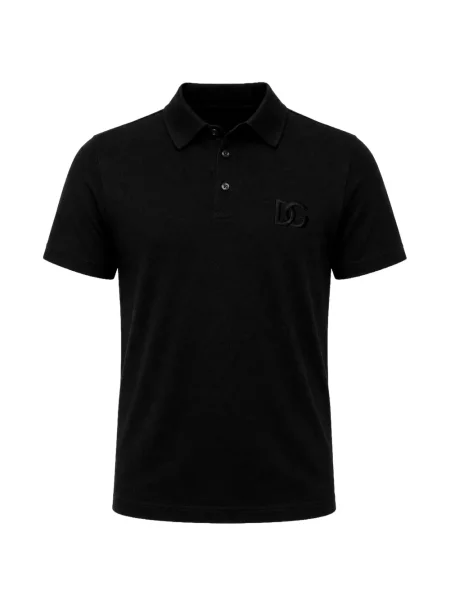 Tricou polo Dolce & Gabbana cu autograf negru