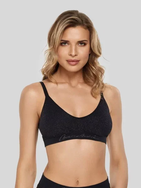 Бюстгальтер-топ с уплотненной чашкой чорний