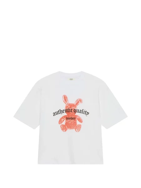Tricou Tomboy cu imagine alb