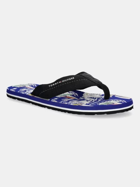 Japonke Tommy Hilfiger TH SURF PRINT BEACH SANDAL črna