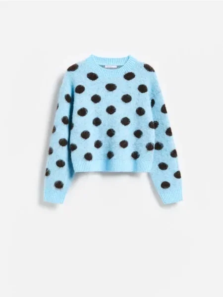 Reserved Pulover cu puncte multicolor