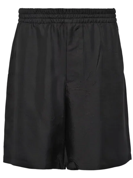 Pantaloni scurți Prada de mătase negru