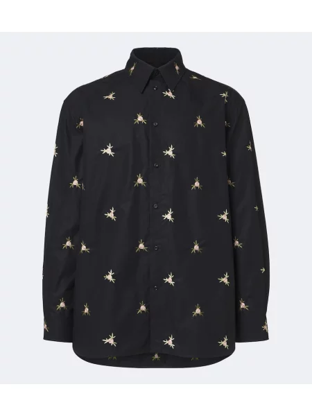 Cămașă Simone Rocha din poplin negru