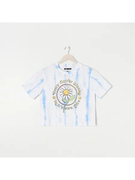 Batikovaný zkrácený top Sinsay