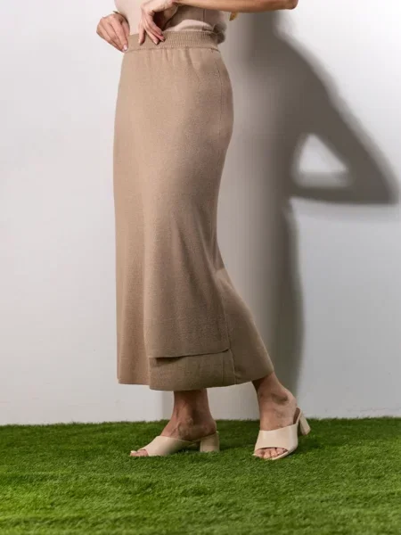 Спідниця міді TrikoBakh бежевий