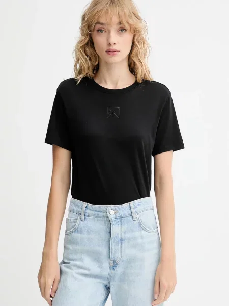 Тениска Calvin Klein дамска черно