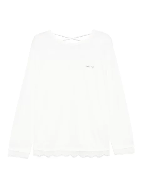 Bluzka Tout A Coup z nadrukiem biała