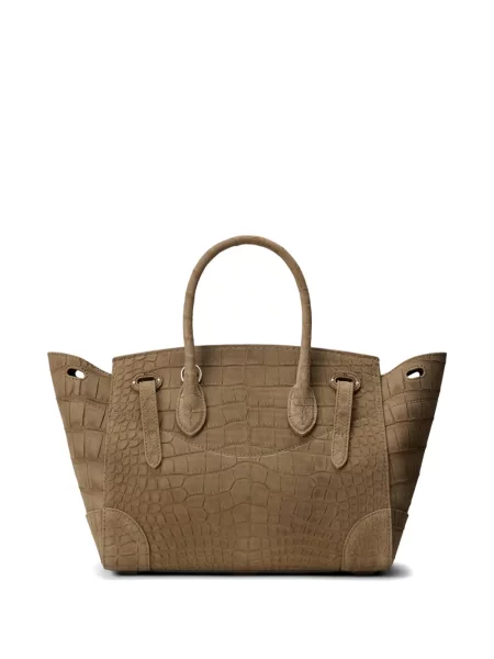 Geantă shopper Ralph Lauren Collection maro