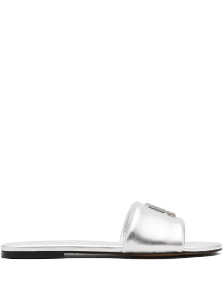 Sandale Marc Jacobs din piele argintiu