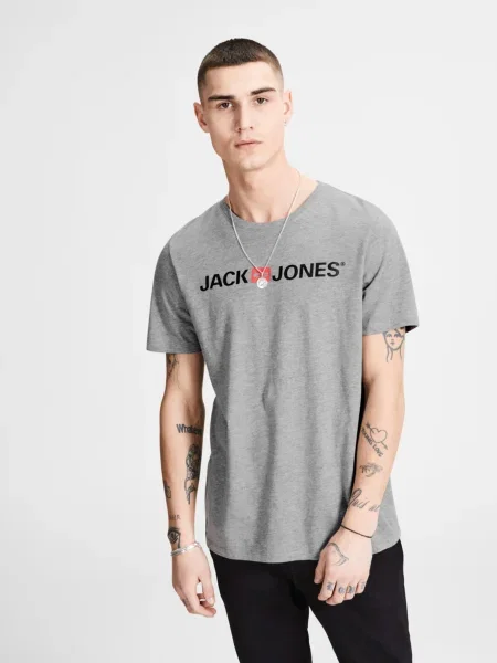 Tričko Jack&Jones sivá