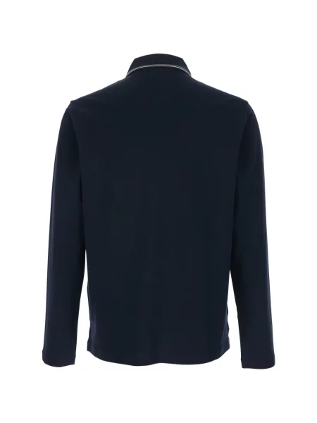 Дълго поло тениска Emporio Armani синьо