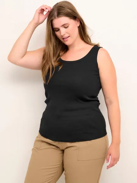 KAFFE CURVE Top carina' črna