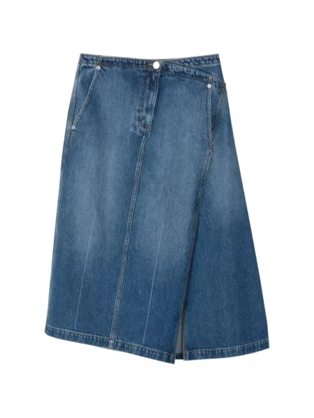 Fustă din denim 3.1 Phillip Lim asimetrică albastru
