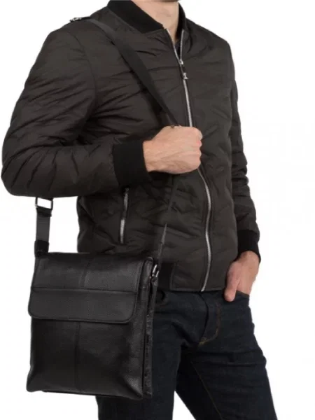 RoyalBag Мессенджер Шкіра чорний