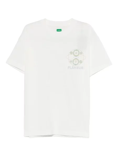 Tricou Flâneur cu imagine alb
