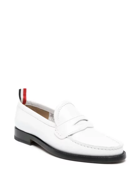 Iš natūralios odos loaferiai Thom Browne balta