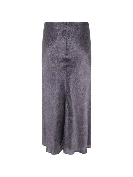 Fustă midi Etro cu imagine cu model paisley violet