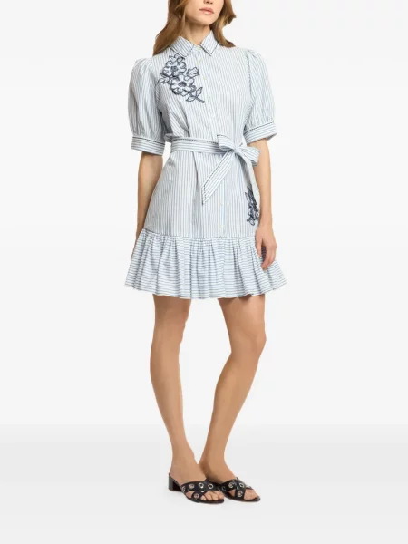 Rochie Cinq A Sept cu model floral cu aplicații alb