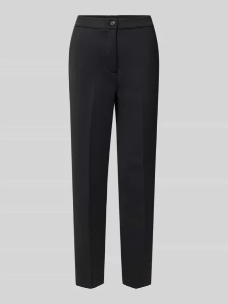 Spodnie o kroju regular fit z wąską nogawką i elastycznym pasem model ‘GERONA’ Mm By Max Mara czarne