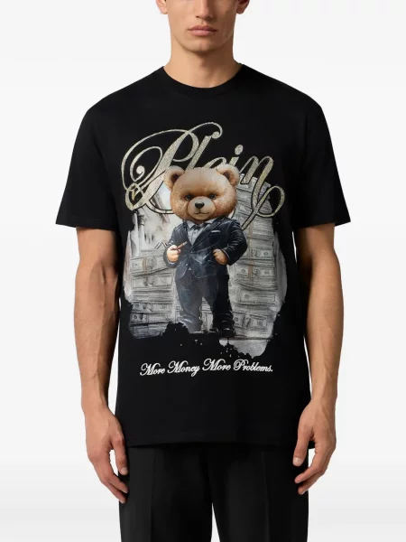 Tricou Philipp Plein cu imagine negru