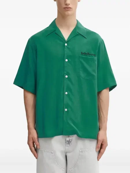 Риза Wacko Maria бродирана зелено