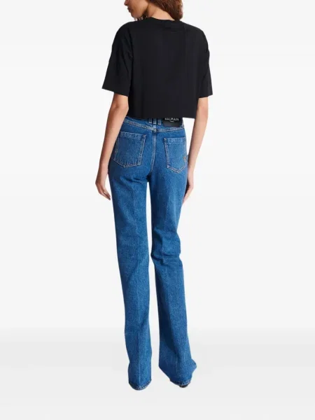 Tricou Balmain cu imagine negru