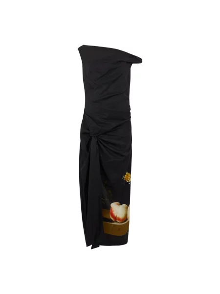Długa sukienka maxi Dries Van Noten czarna