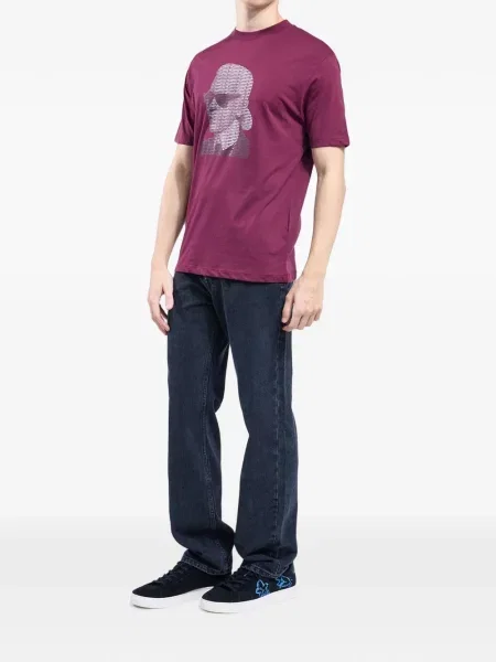 Tricou Karl Lagerfeld cu imagine violet