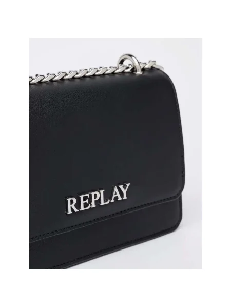 REPLAY Taška cez rameno / biela čierna