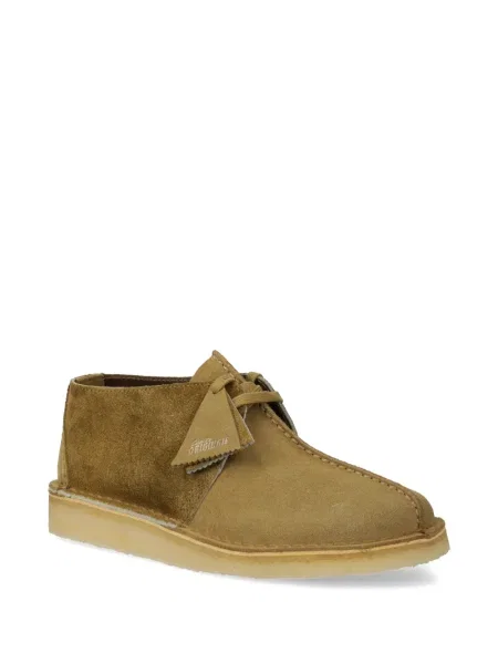 Botine Clarks Originals din piele verde