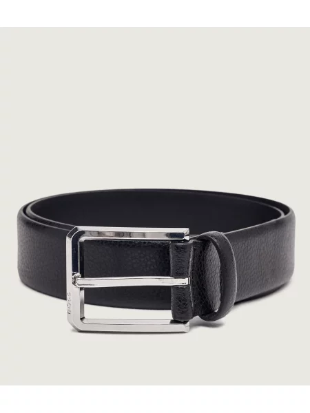 BOSS BLACK Curea de piele negru