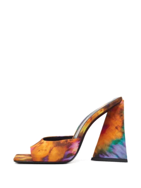 Sandale The Attico cu vârf pătrat tie dye portocaliu