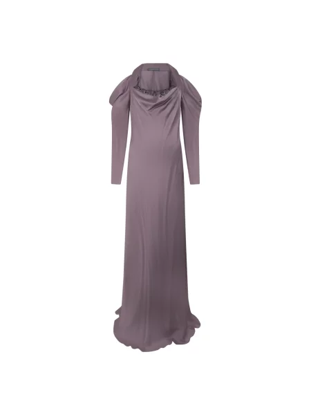 Długa sukienka maxi Alberta Ferretti fioletowa