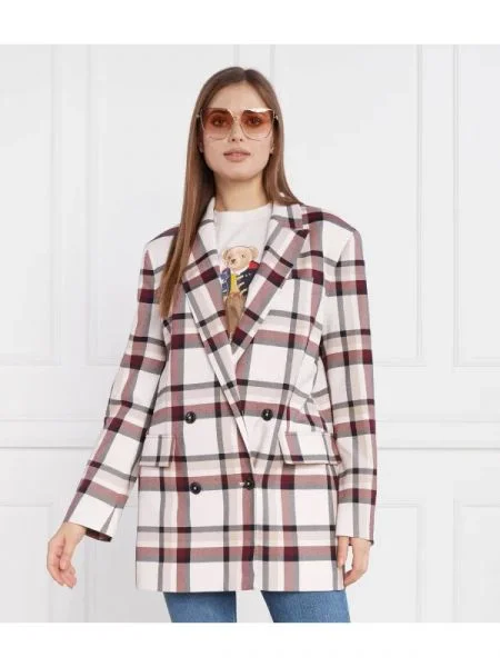 Tommy Hilfiger Sacou GLOBAL STRIPE CHECK DB alb