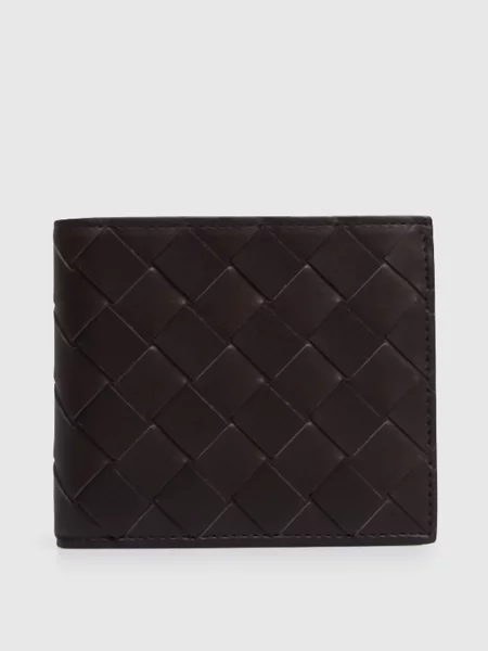 Кожаный кошелек Bottega Veneta коричневый