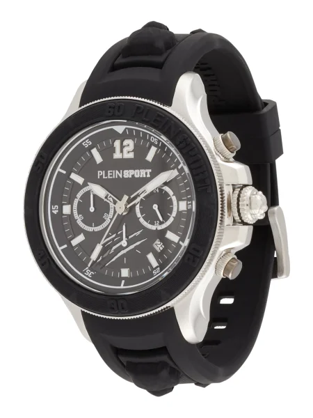 Plein Sport Analogové hodinky Warrior Tech / stříbrná černá