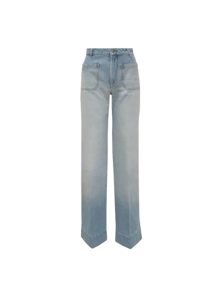 Jeansy Victoria Beckham z wysoką talią niebieskie