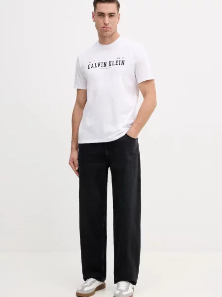 Calvin Klein Jeans tričko biela