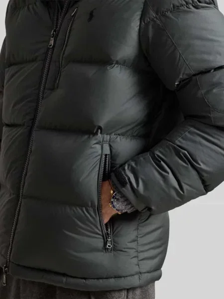 Kurtka puchowa o kroju regular fit z wyhaftowanym logo Polo Ralph Lauren szara
