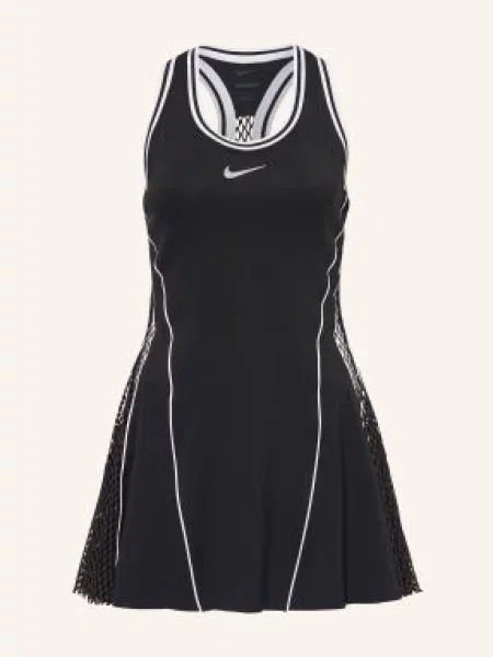Nike Tenisové Šaty Court Slam černá bílá