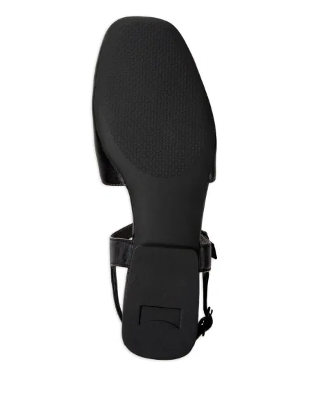 Pantofi cu toc Camper din piele cu cataramă cu bretele negru