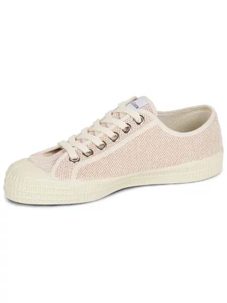 Pantofi Novesta cu model herringbone alb